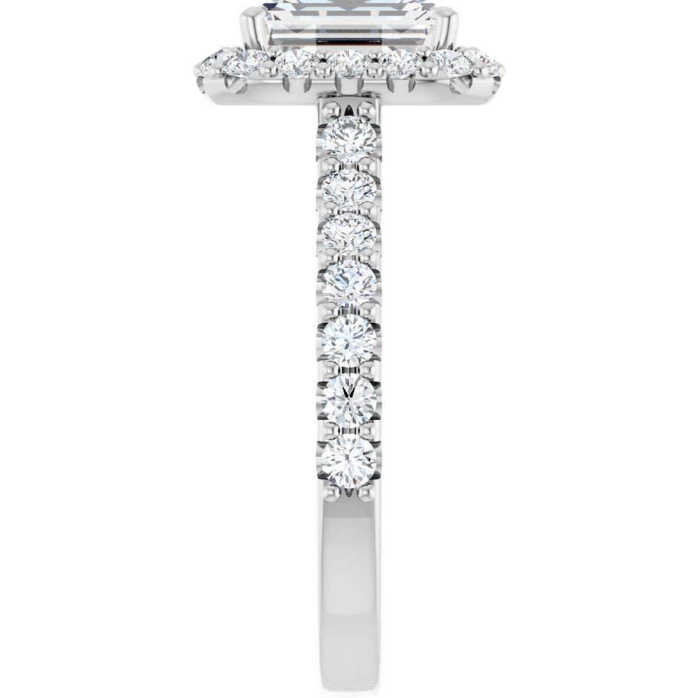 Halo Style 14K white Gold 2 1/2 CTW Lab-Grown Diamond Engagement Ring