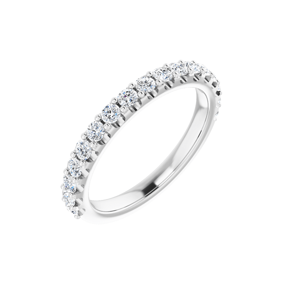 14K White 5/8 CTW Lab-Grown Diamond Band
