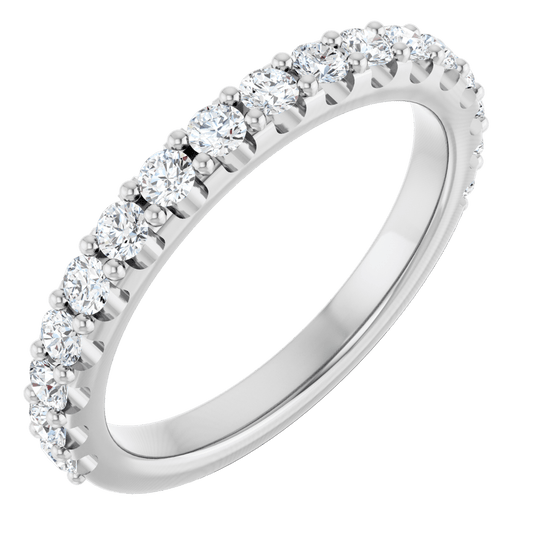 14K White 5/8 CTW Lab-Grown Diamond Band