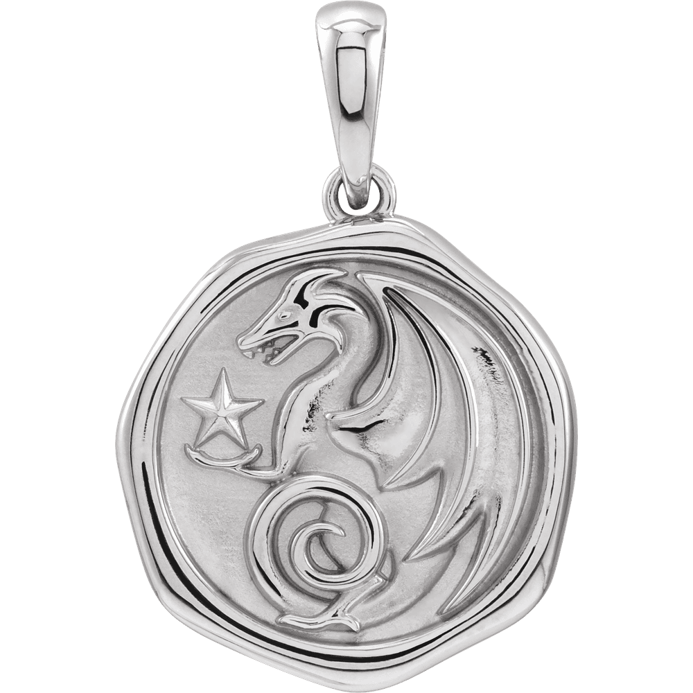 Dragon Spirit Animal Sterling Silver Pendant